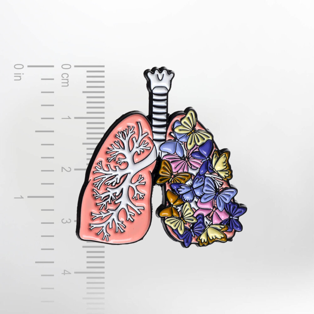 Butterfly Breathing – Smaltovaný odznak (#056) - Image 2