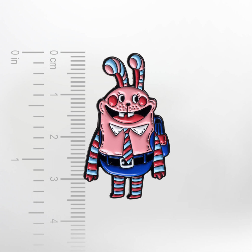 Bunny in a School Uniform – Smaltovaný odznak (#064) - Image 2