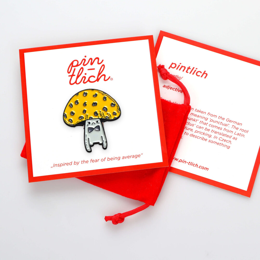 Sad Classy Mushroom – Smaltovaný odznak (#069) - Image 5