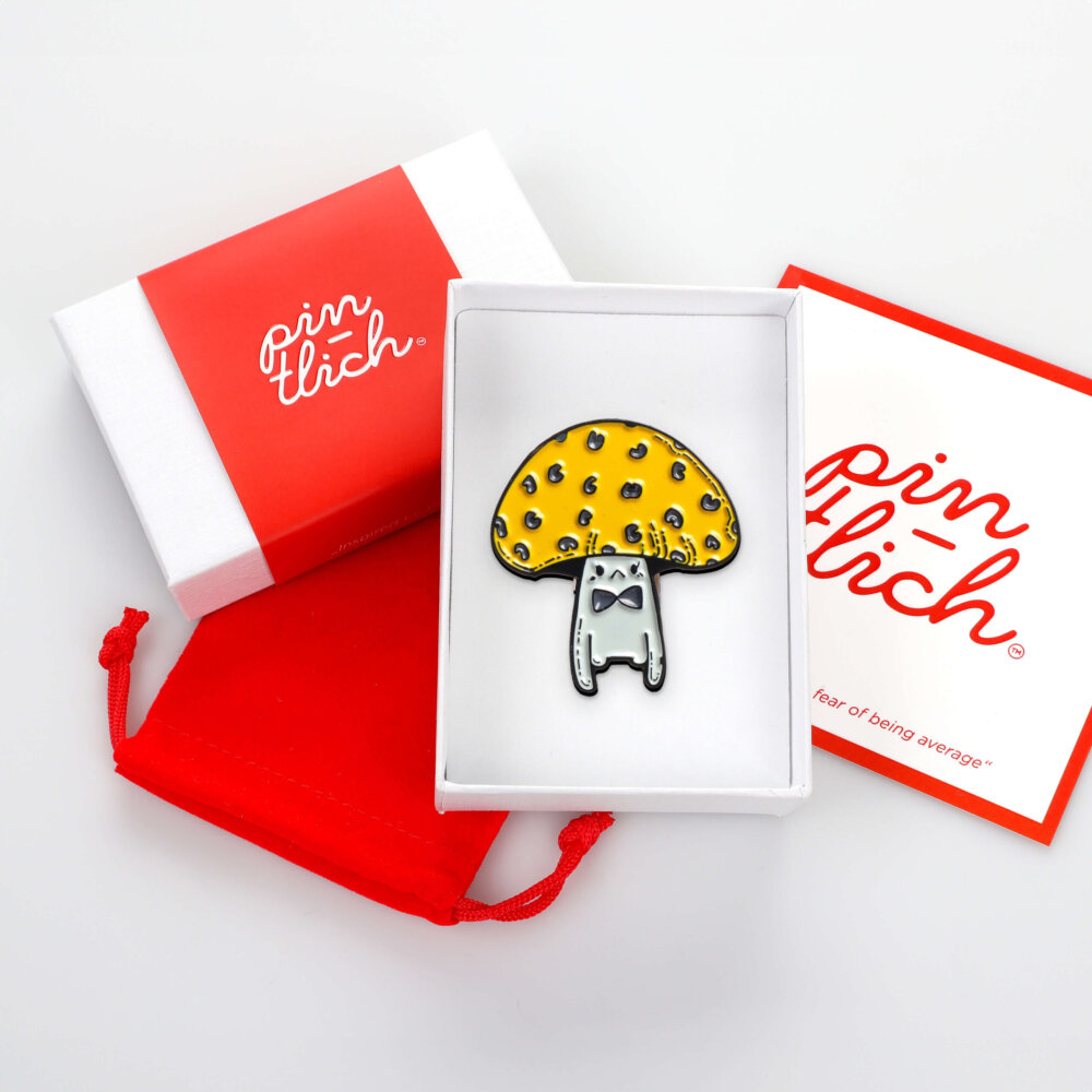 Sad Classy Mushroom – Smaltovaný odznak (#069) - Image 6