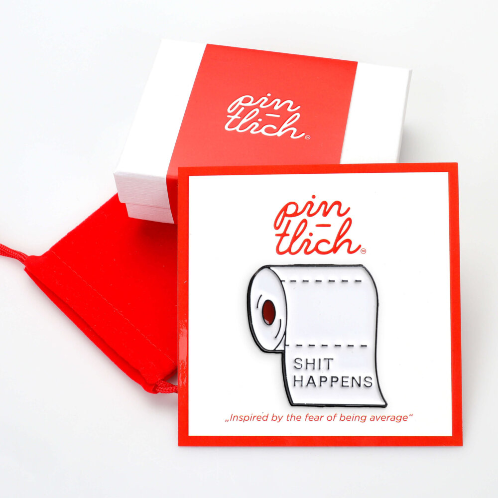 Shit Happens' Toilet Paper – Smaltovaný odznak (#072) - Image 3