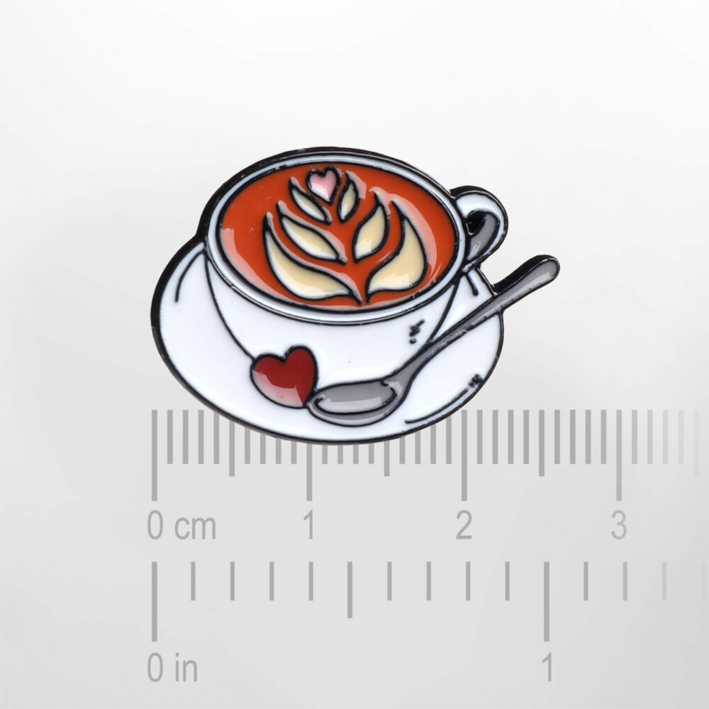 Latté Art Coffee – Smaltovaný odznak (#075) - Image 2