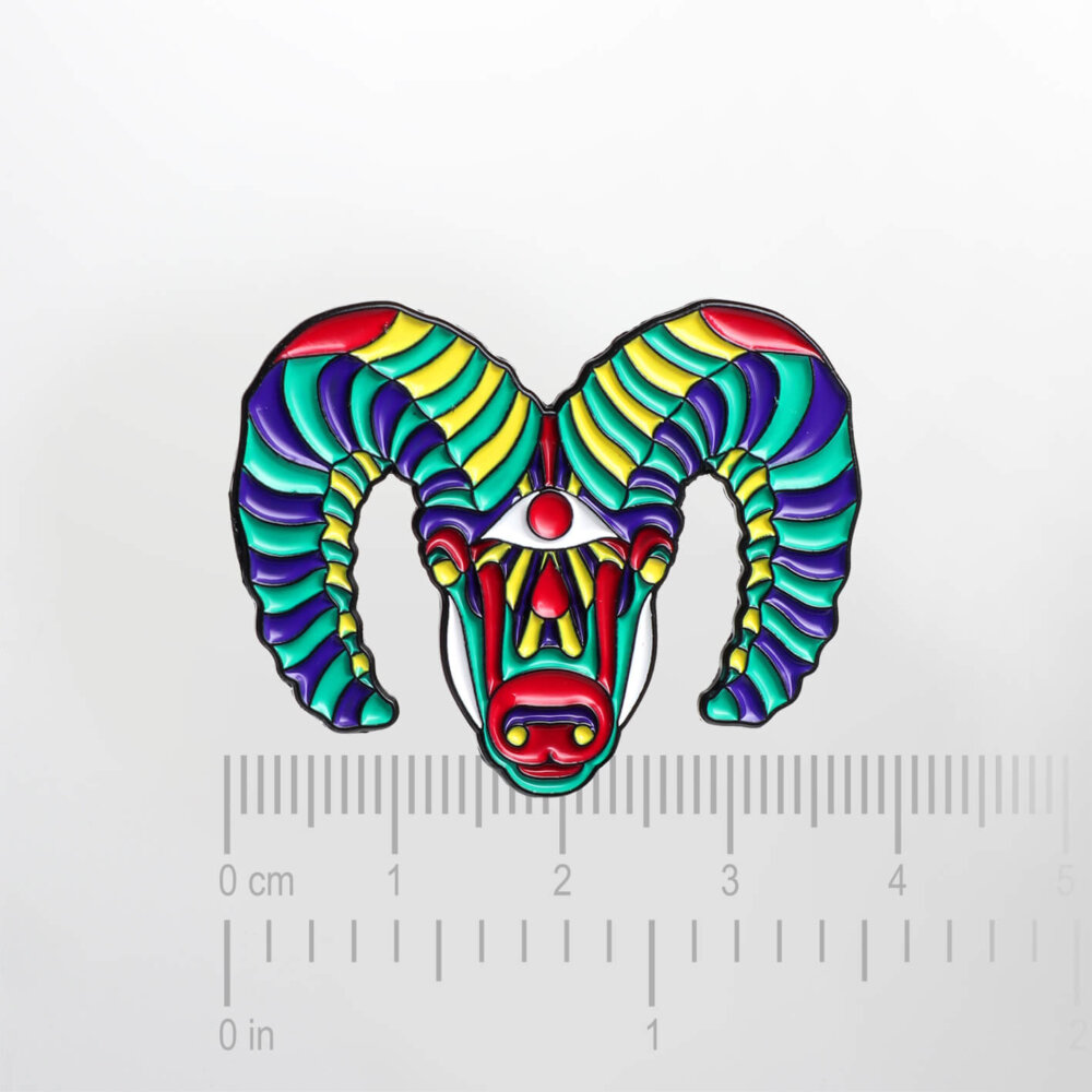 Colorful Capricorn – Smaltovaný odznak (#078) - Image 2