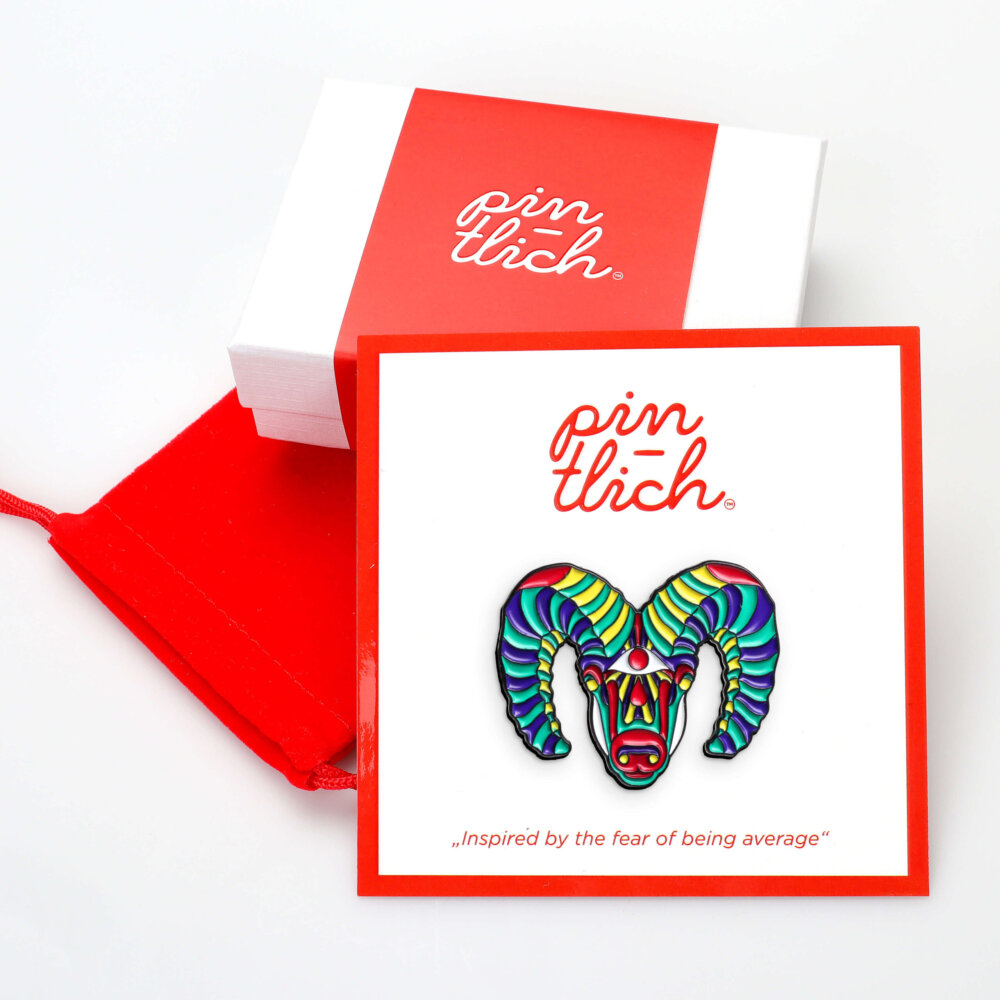 Colorful Capricorn – Smaltovaný odznak (#078) - Image 3