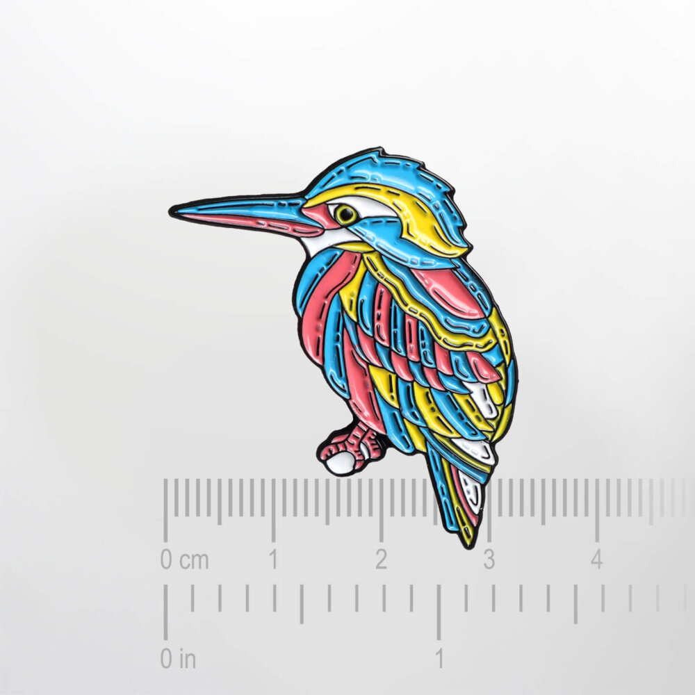 Colorful Kingfisher – Smaltovaný odznak (#094) - Image 2