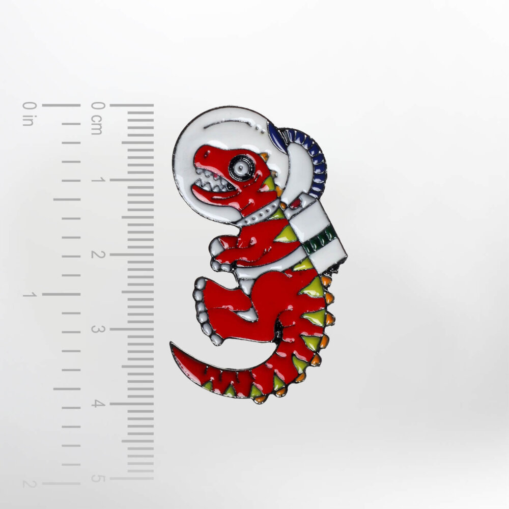 Dino Astronaut – Smaltovaný odznak (#098) - Image 2