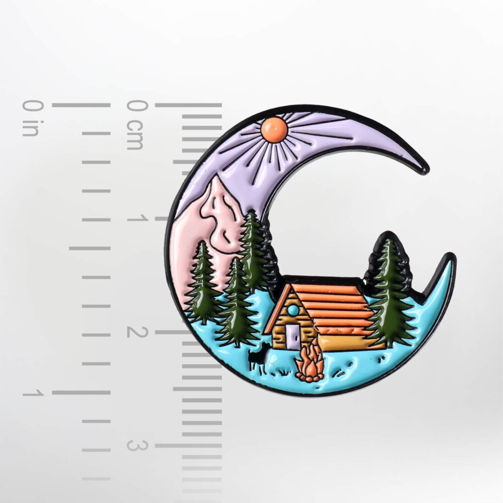 Camping in the Moon – Smaltovaný odznak (#102) - Image 2