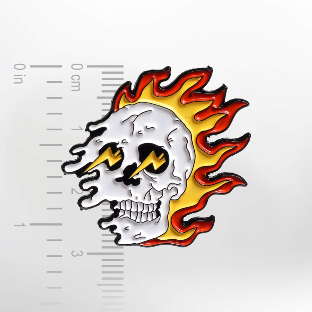 Fire Skull – Smaltovaný odznak (#164) - Image 2