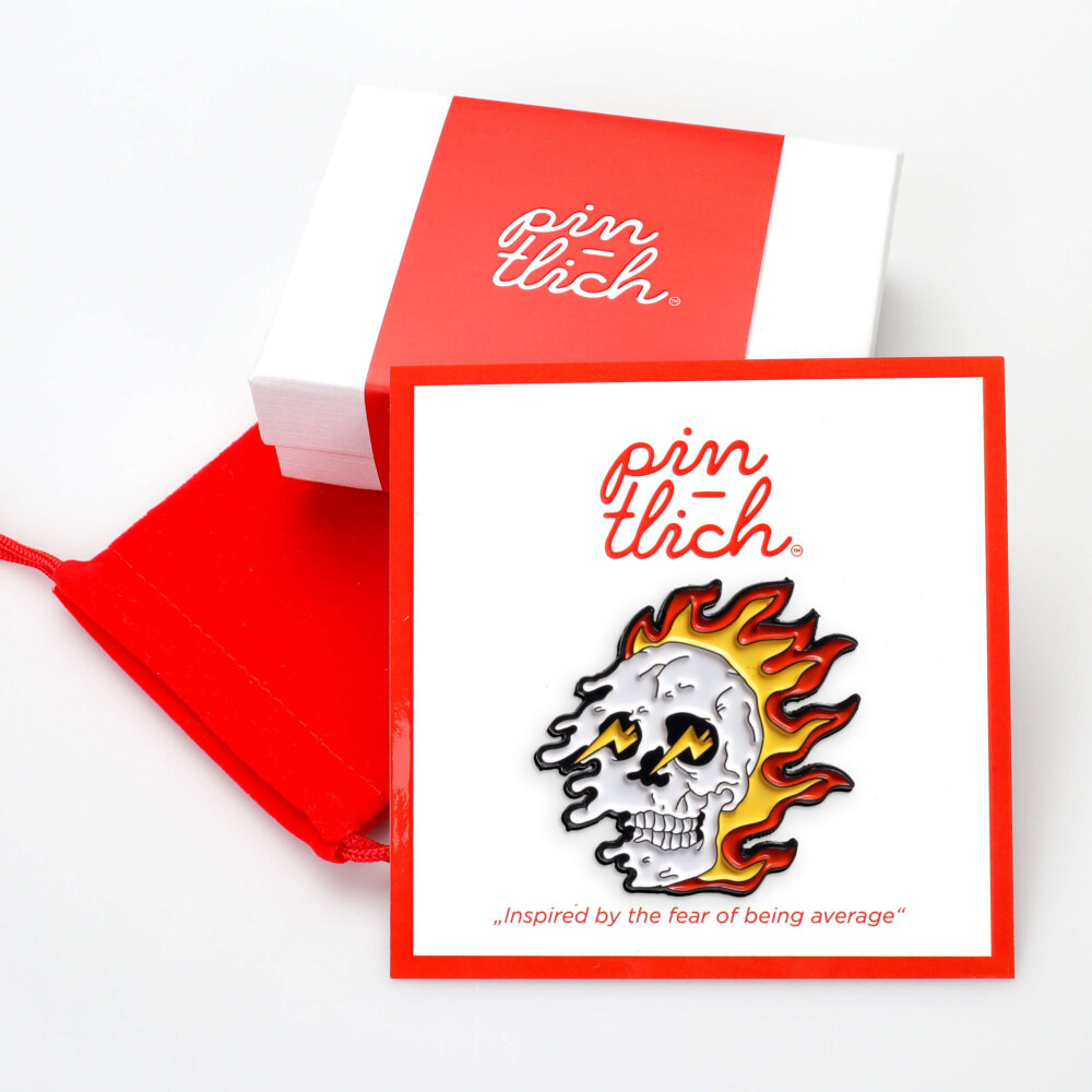 Fire Skull – Smaltovaný odznak (#164) - Image 3