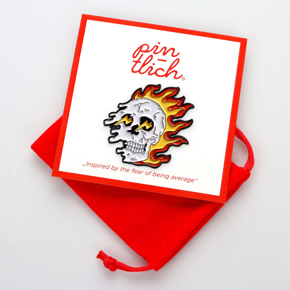 Fire Skull – Smaltovaný odznak (#164) - Image 4