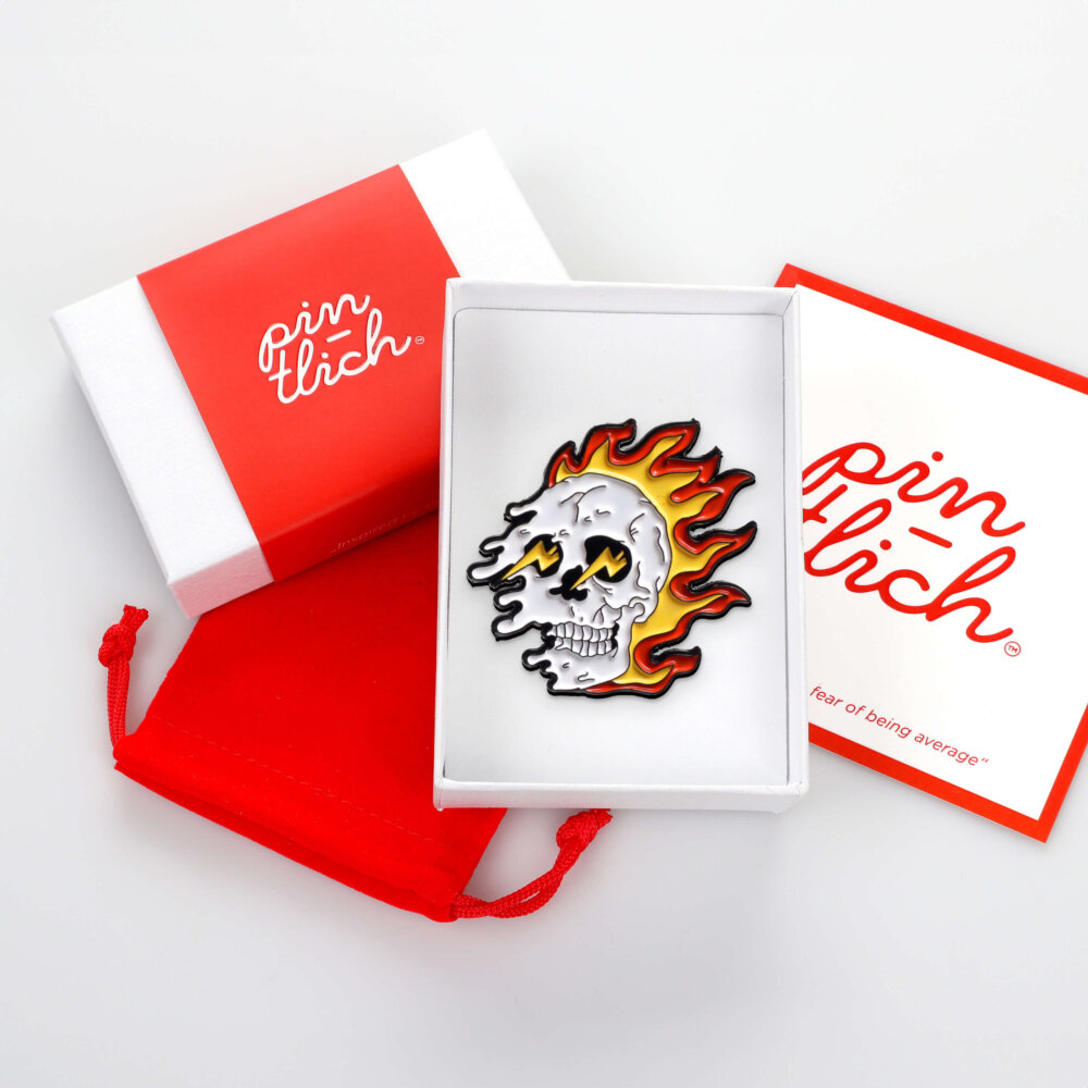 Fire Skull – Smaltovaný odznak (#164) - Image 6