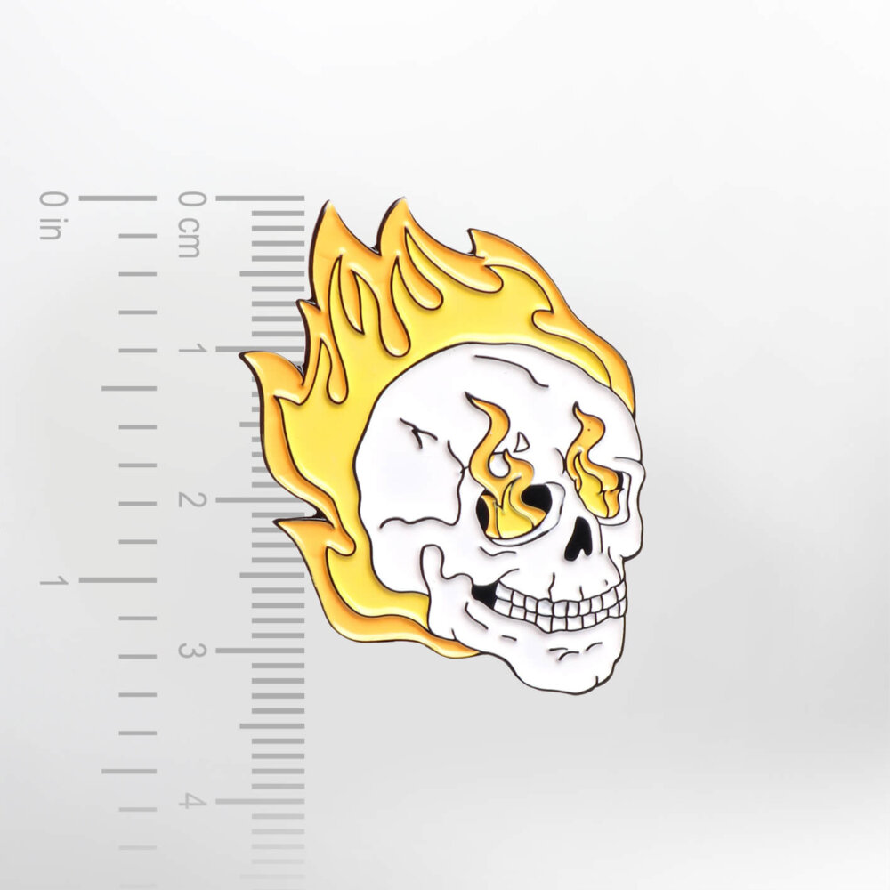Fire Skull – Smaltovaný odznak (#190) - Image 2