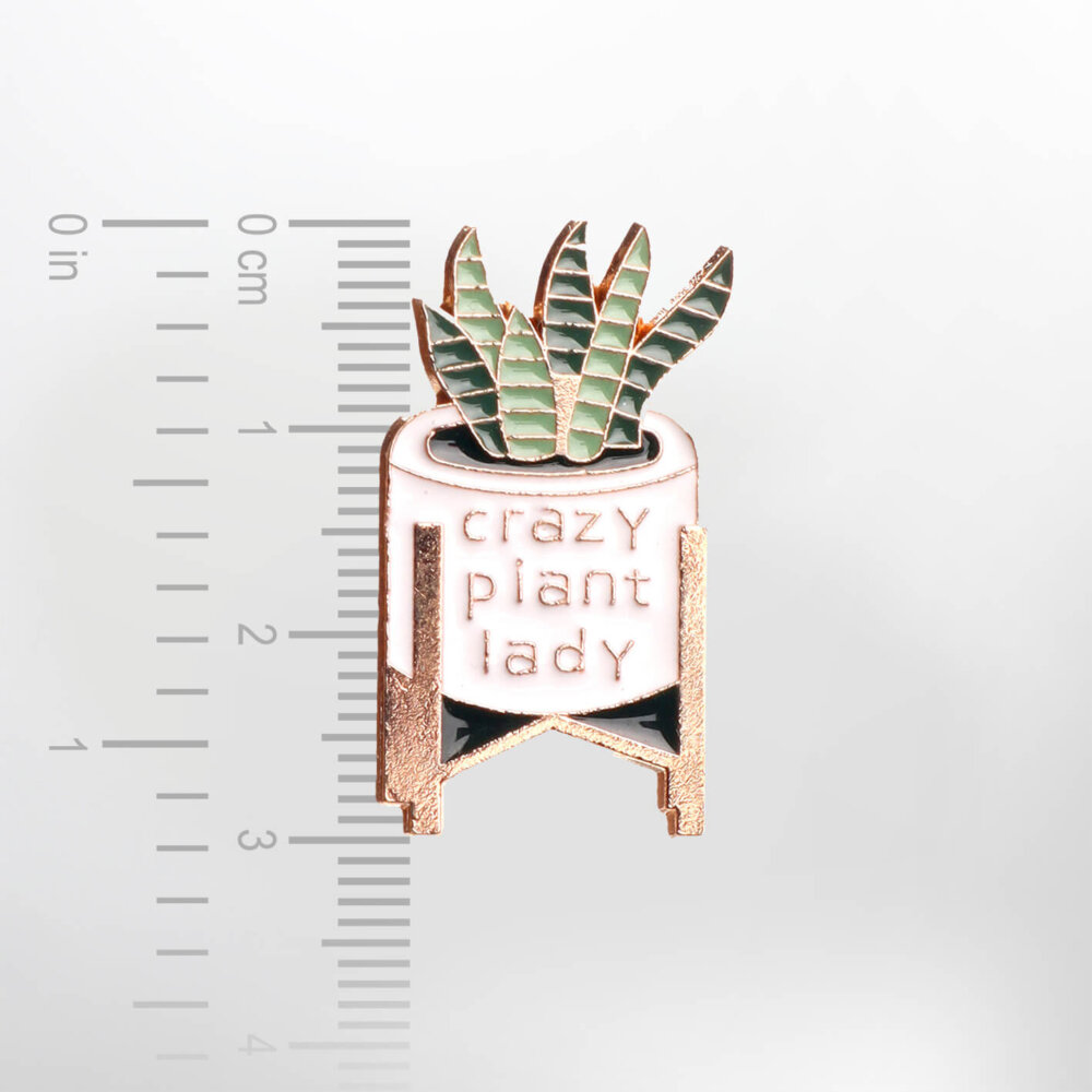 Crazy Plant Lady – Smaltovaný odznak (#242) - Image 2