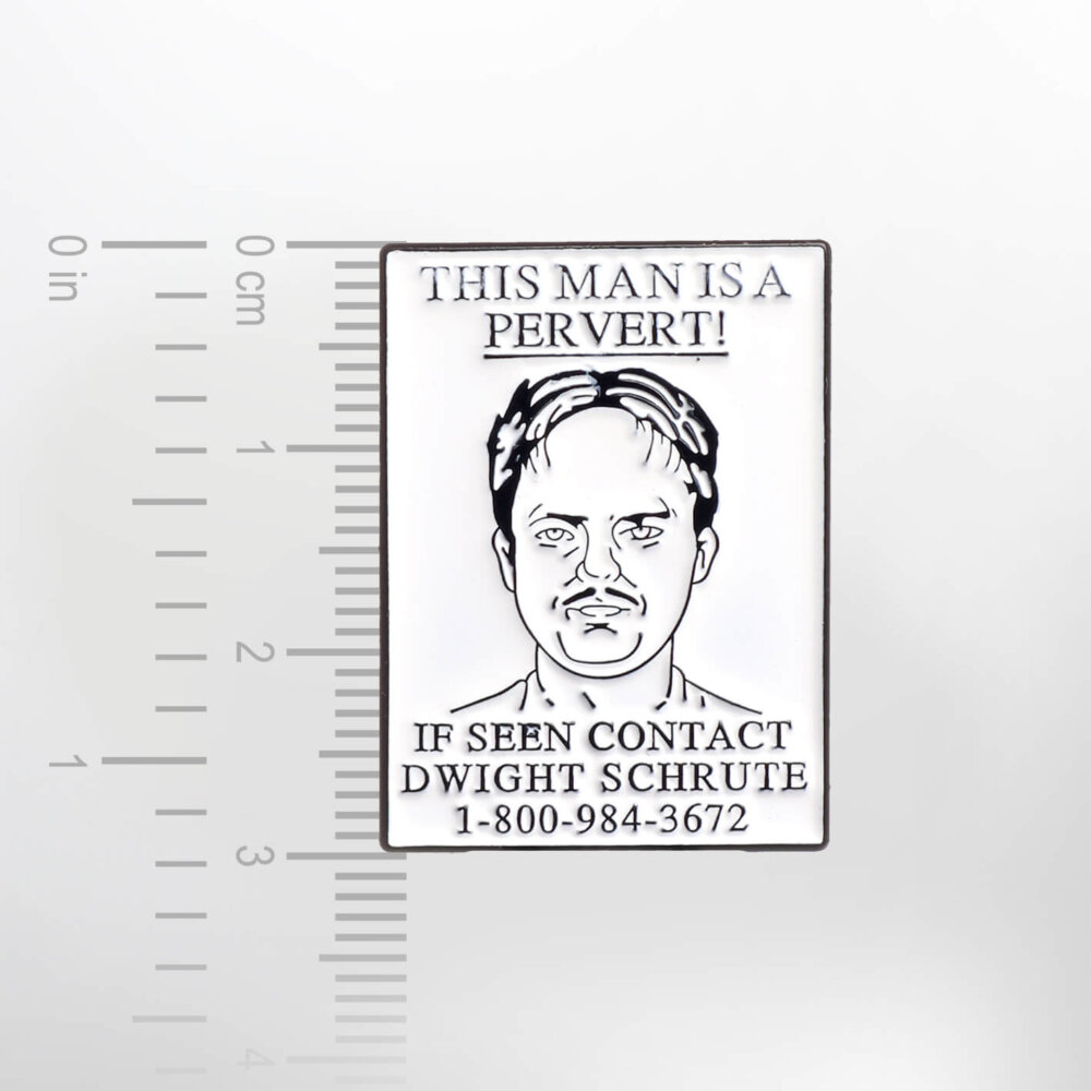 The Office – Dwight Schrute WANTED  – Smaltovaný odznak (#433) - Image 2
