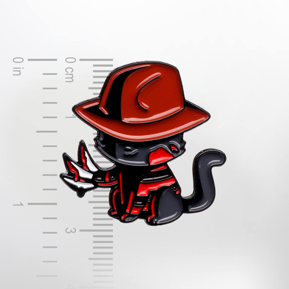 A Nightmare on Elm Street Cat – Smaltovaný odznak (#565) - Image 2