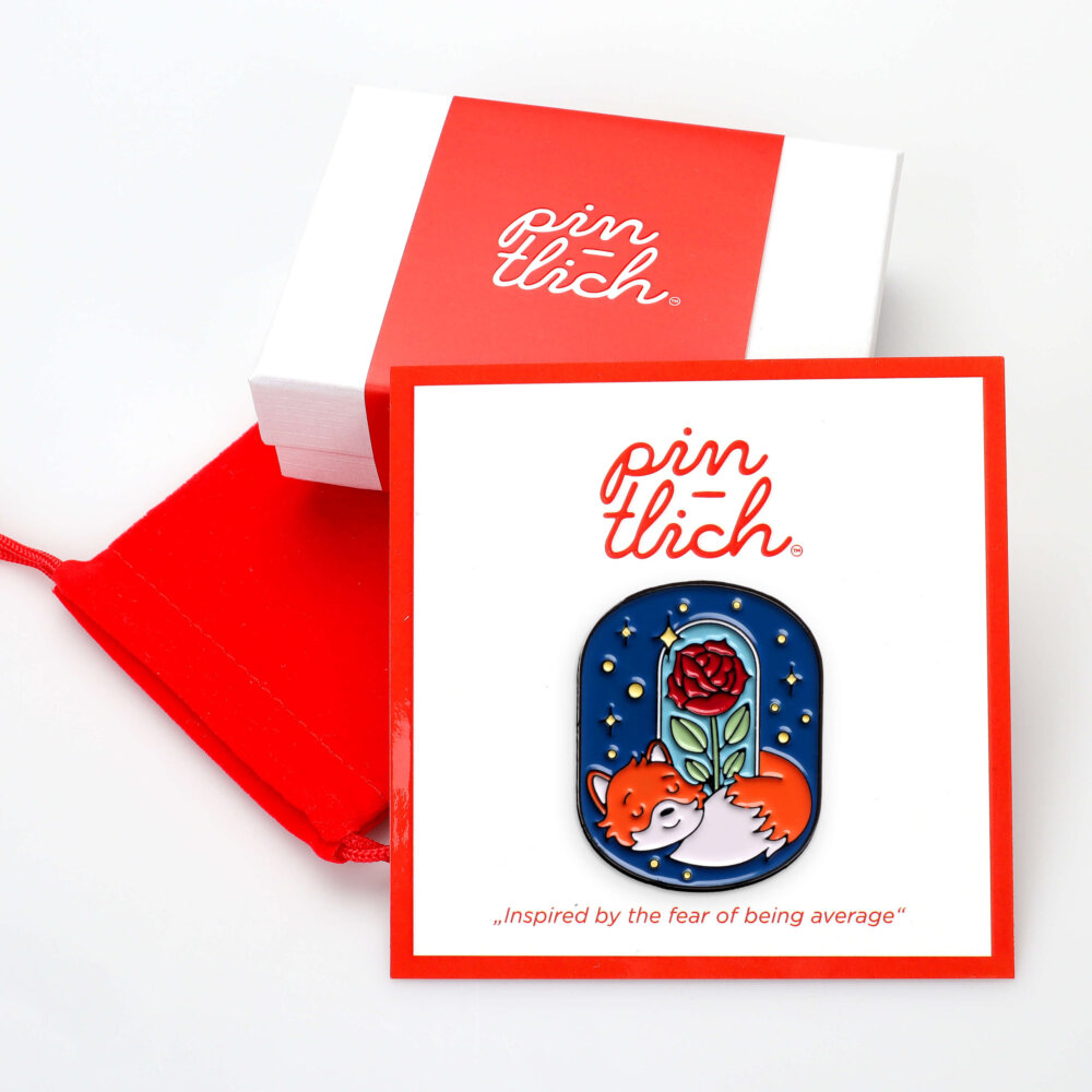 The Little Prince – The Fox and The Rose – Smaltovaný odznak (#574) - Image 3