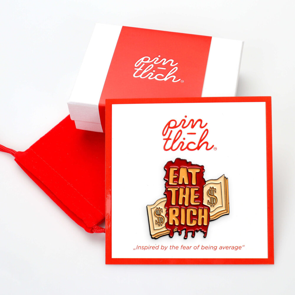 Eat the Rich – Smaltovaný odznak (#590) - Image 3