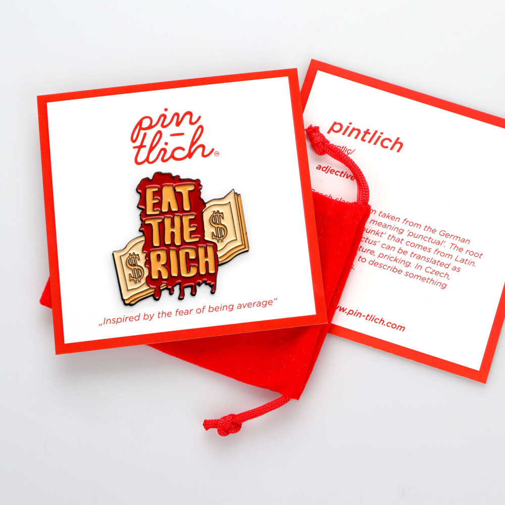 Eat the Rich – Smaltovaný odznak (#590) - Image 5