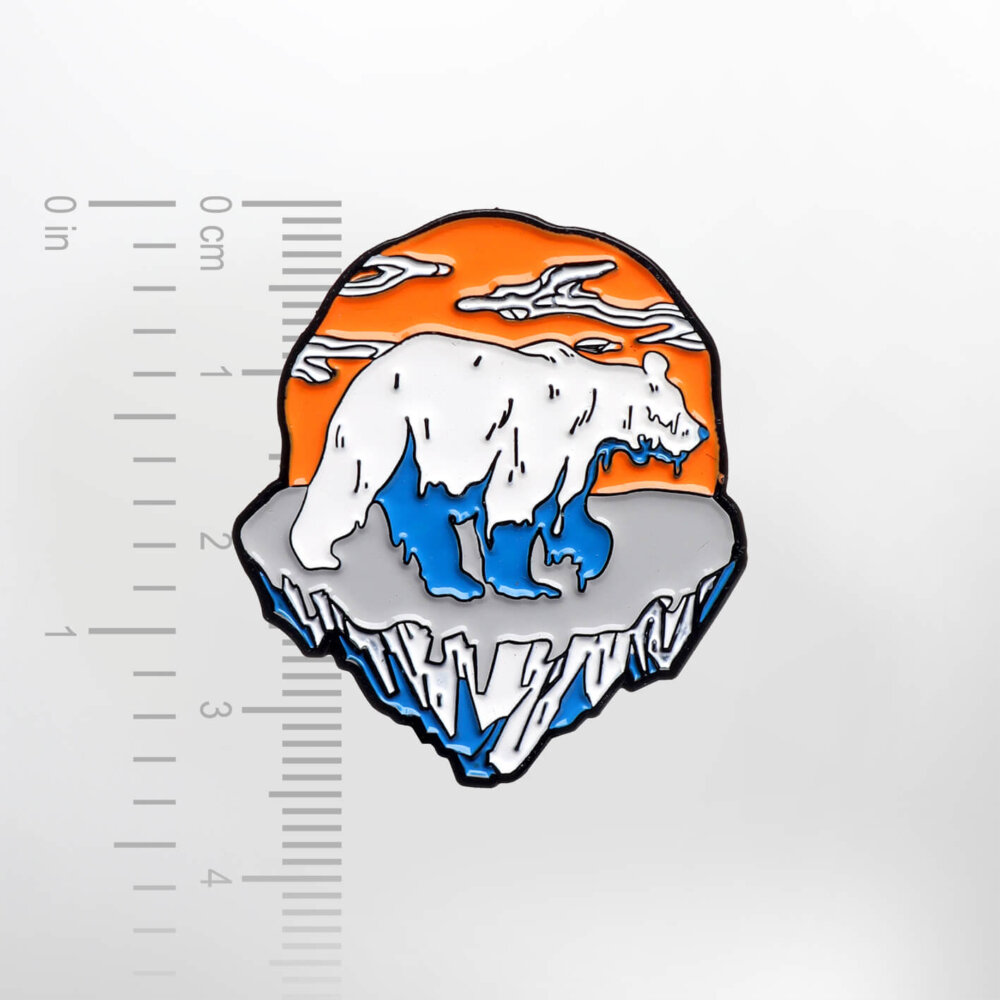 Melting Polar Bear – Smaltovaný odznak (#593) - Image 2