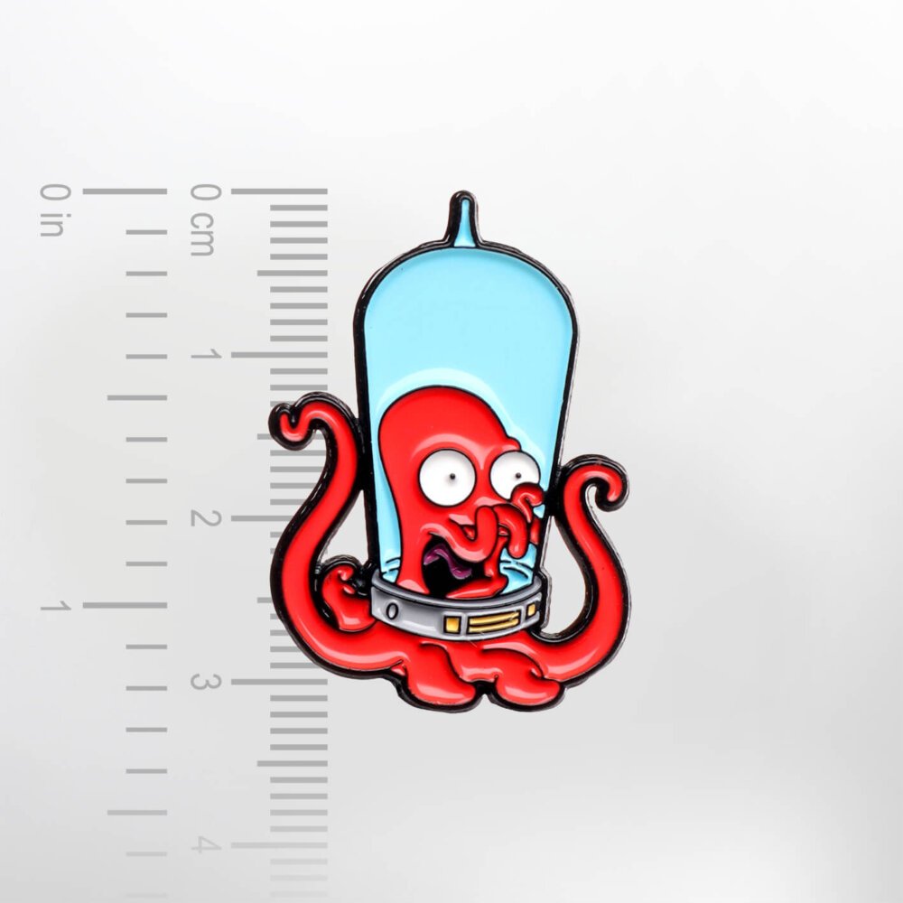 Futurama / The Simpsons – Zoidberg as an Alien – Smaltovaný odznak (#602) - Image 2