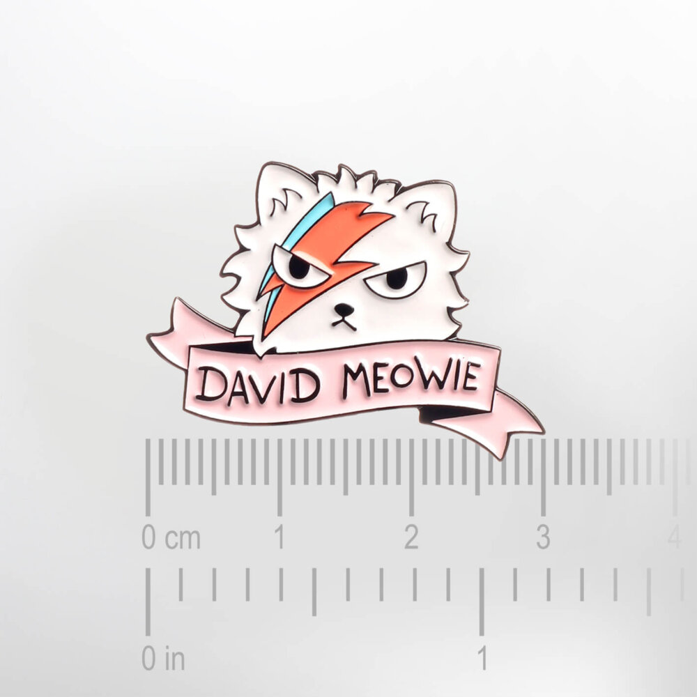 David Meowie – Smaltovaný odznak (#643) - Image 2