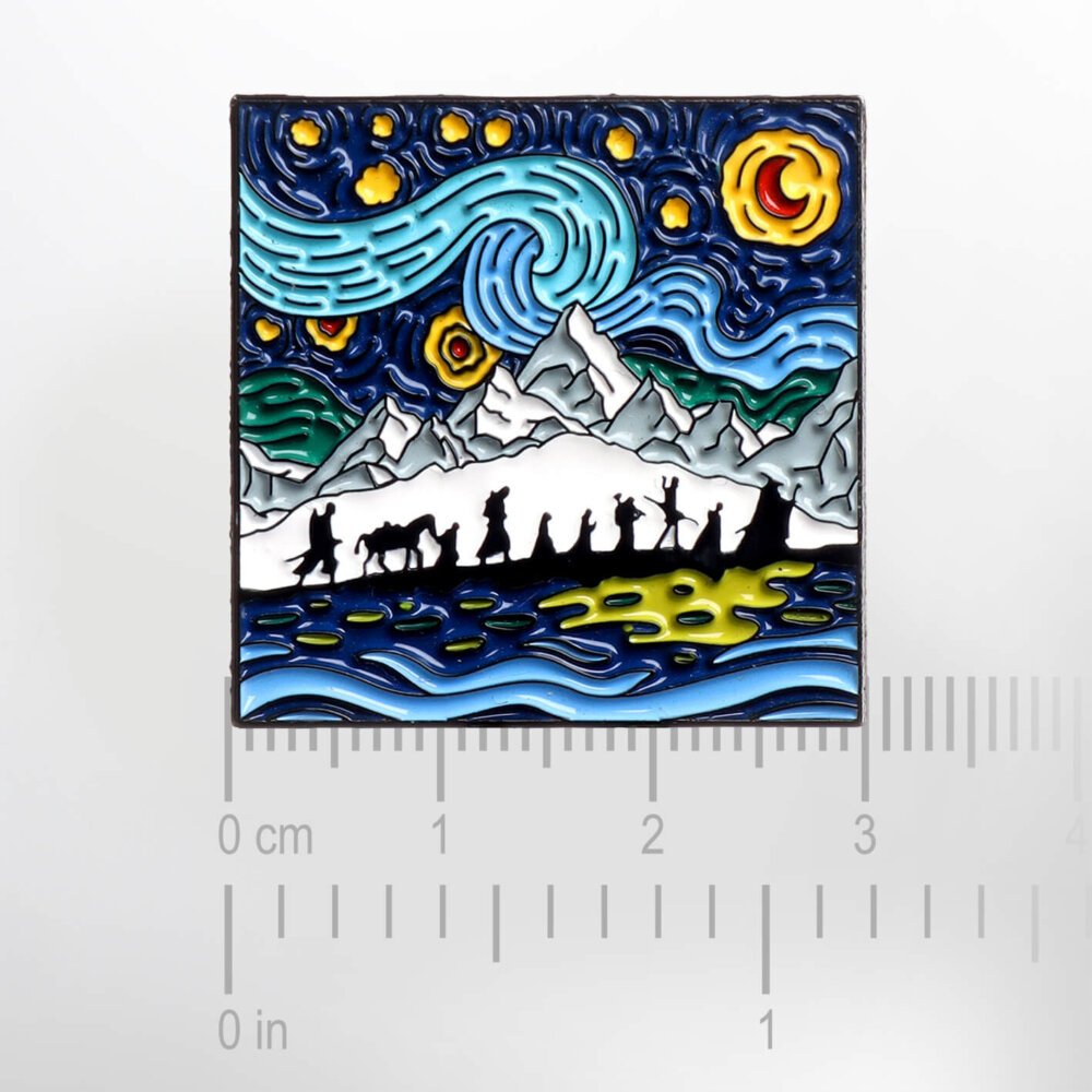 Lord of the Rings in Van Gogh Style – Smaltovaný odznak (#724) - Image 2