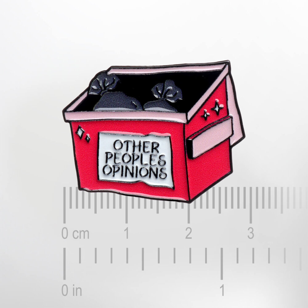 Other Peoples Opinions' Bin – Smaltovaný odznak (#812) - Image 2
