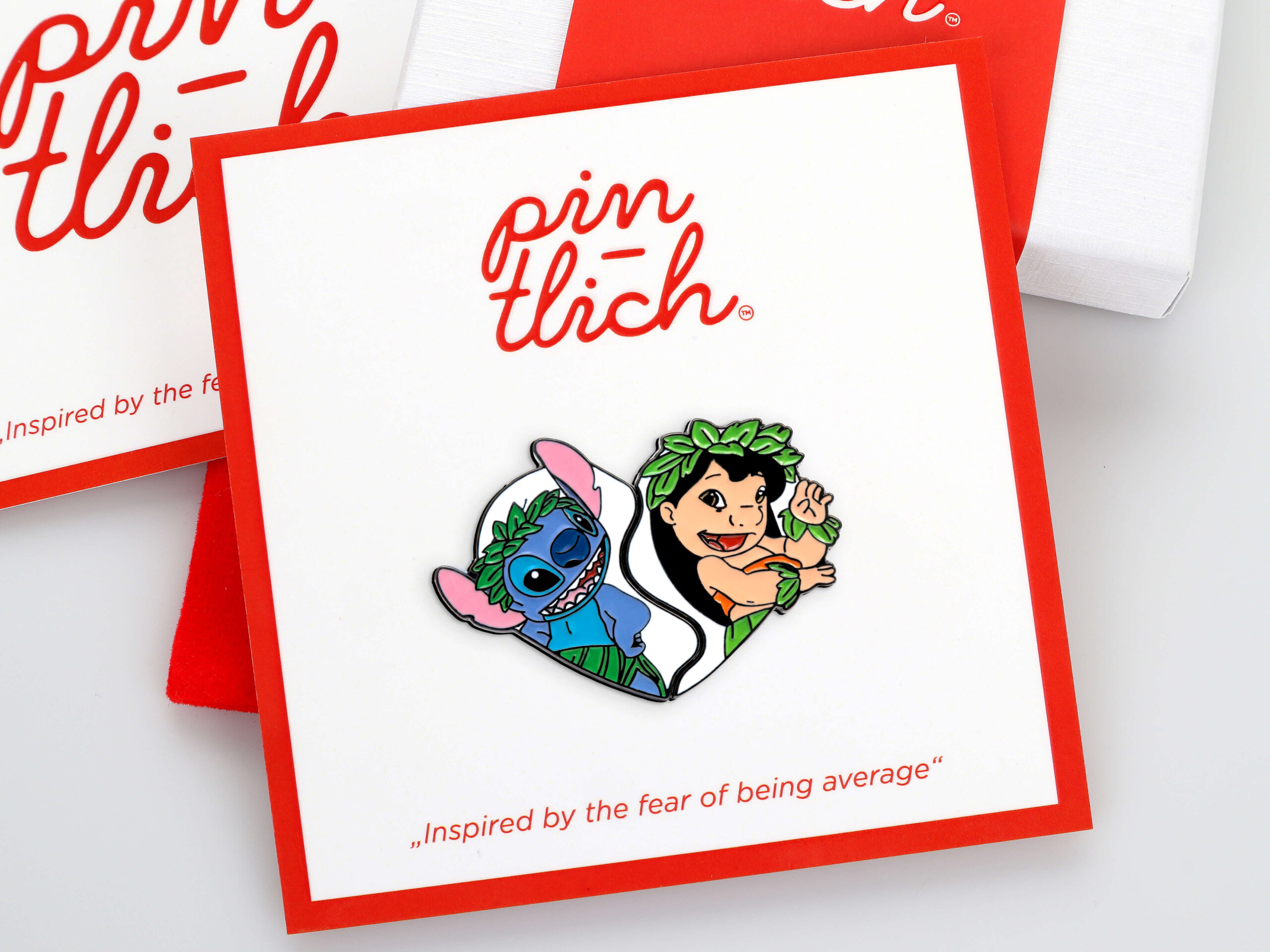 Lilo and Stitch Hula Heart – Smaltovaný odznak (#5029)