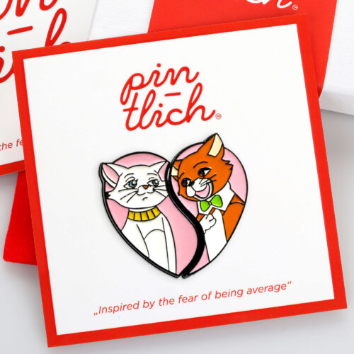Aristocats Duchess and O'Malley Heart – Smaltovaný odznak (#5031)