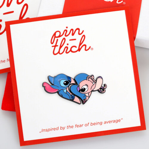 Stitch and Angel Heart – Smaltovaný odznak (#5032)