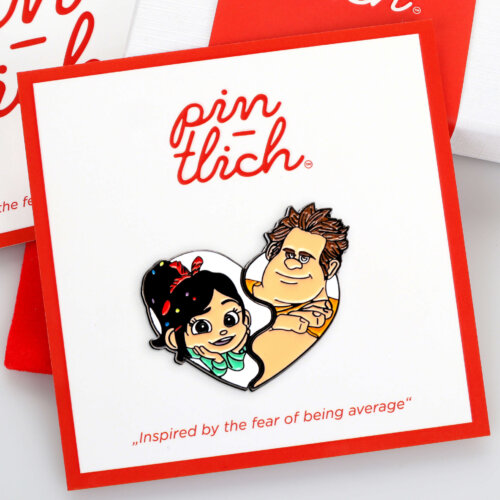 Wreck-It Ralph and Vanellope Heart – Smaltovaný odznak (#5036)