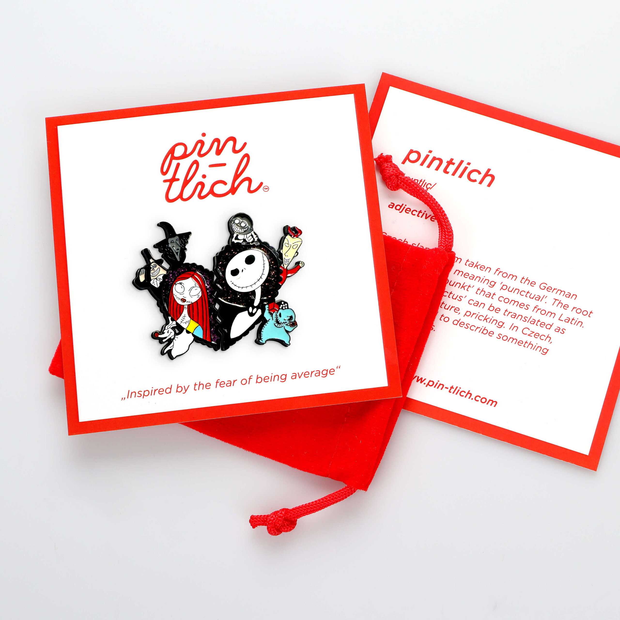 Jack and Sally Nightmare Before Christmas Heart – Smaltovaný odznak (#5037) - Obrázek 5