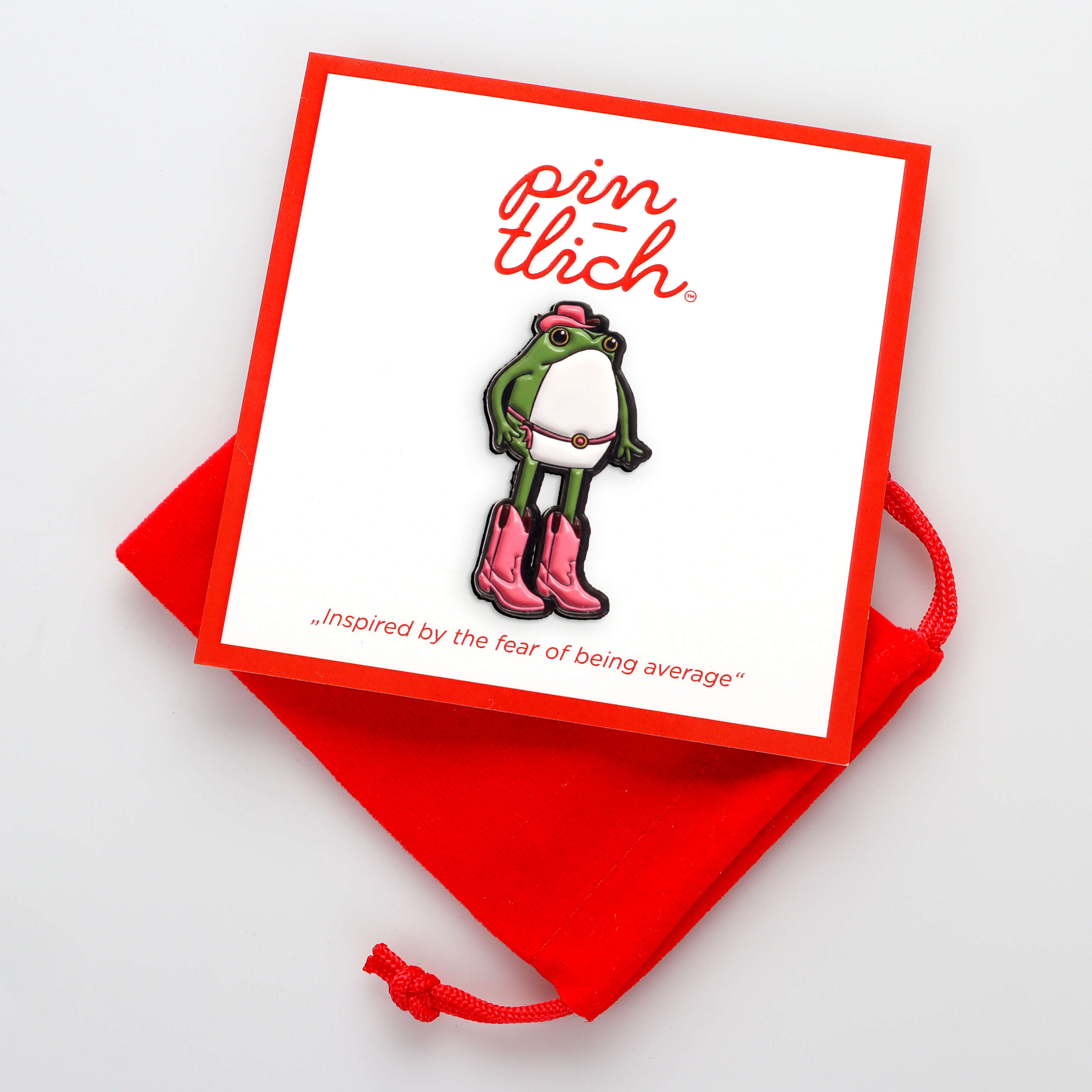 Frog in Pink Cowboy Boots – Smaltovaný odznak (#864) - Obrázek 4