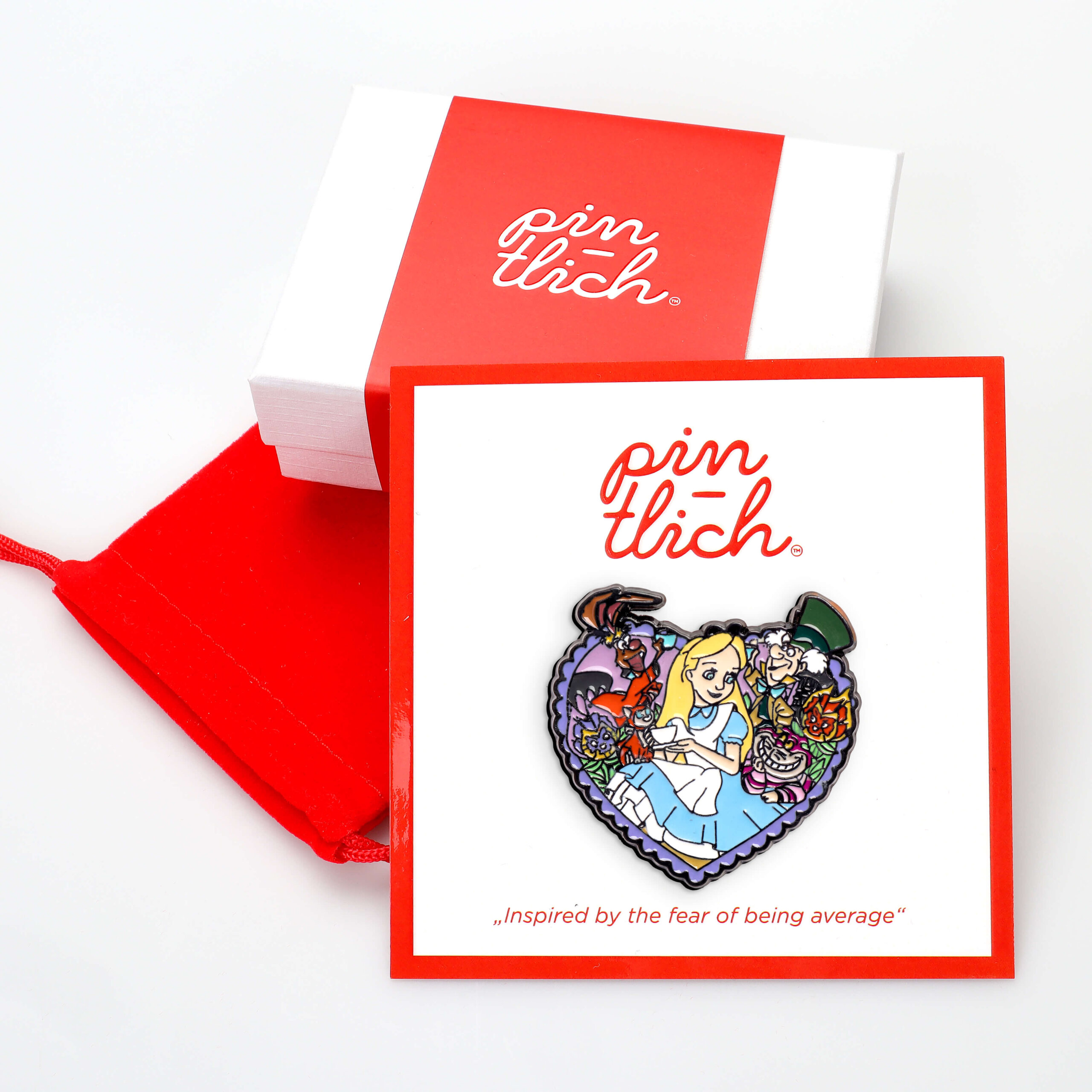 Alice Tea Party Heart – Smaltovaný odznak (#871) - Obrázek 3
