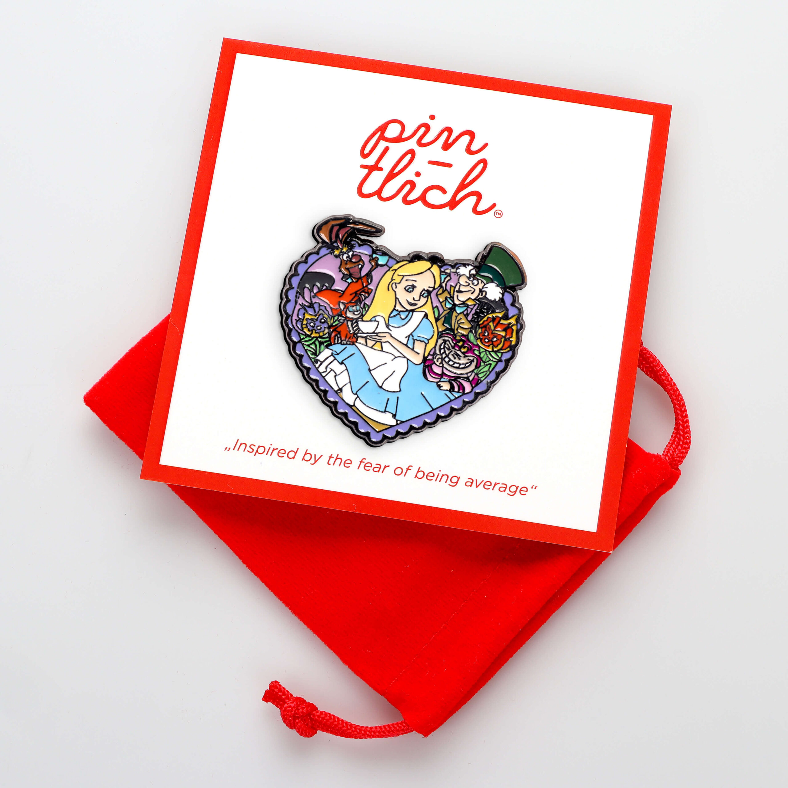 Alice Tea Party Heart – Smaltovaný odznak (#871) - Obrázek 4