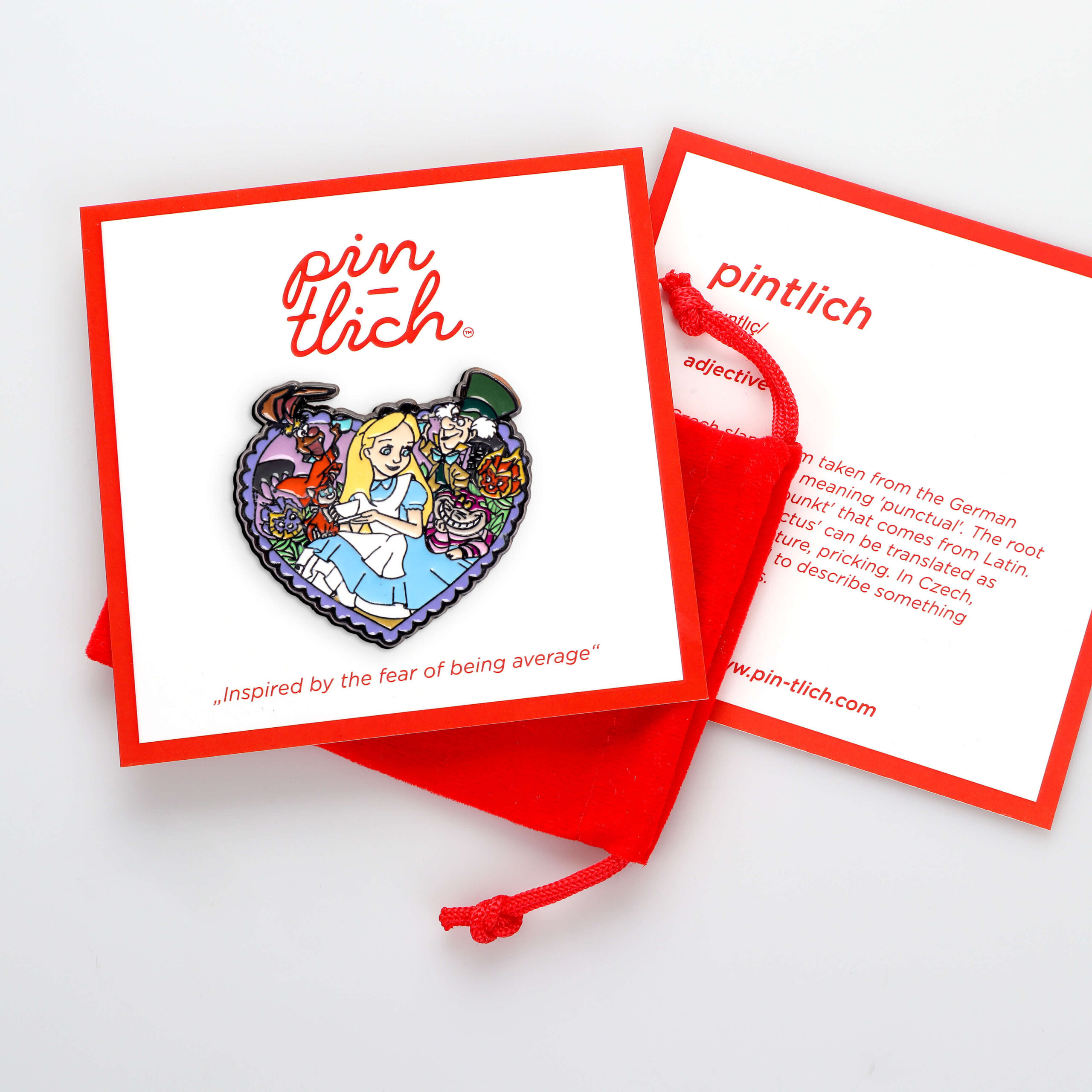 Alice Tea Party Heart – Smaltovaný odznak (#871) - Obrázek 5