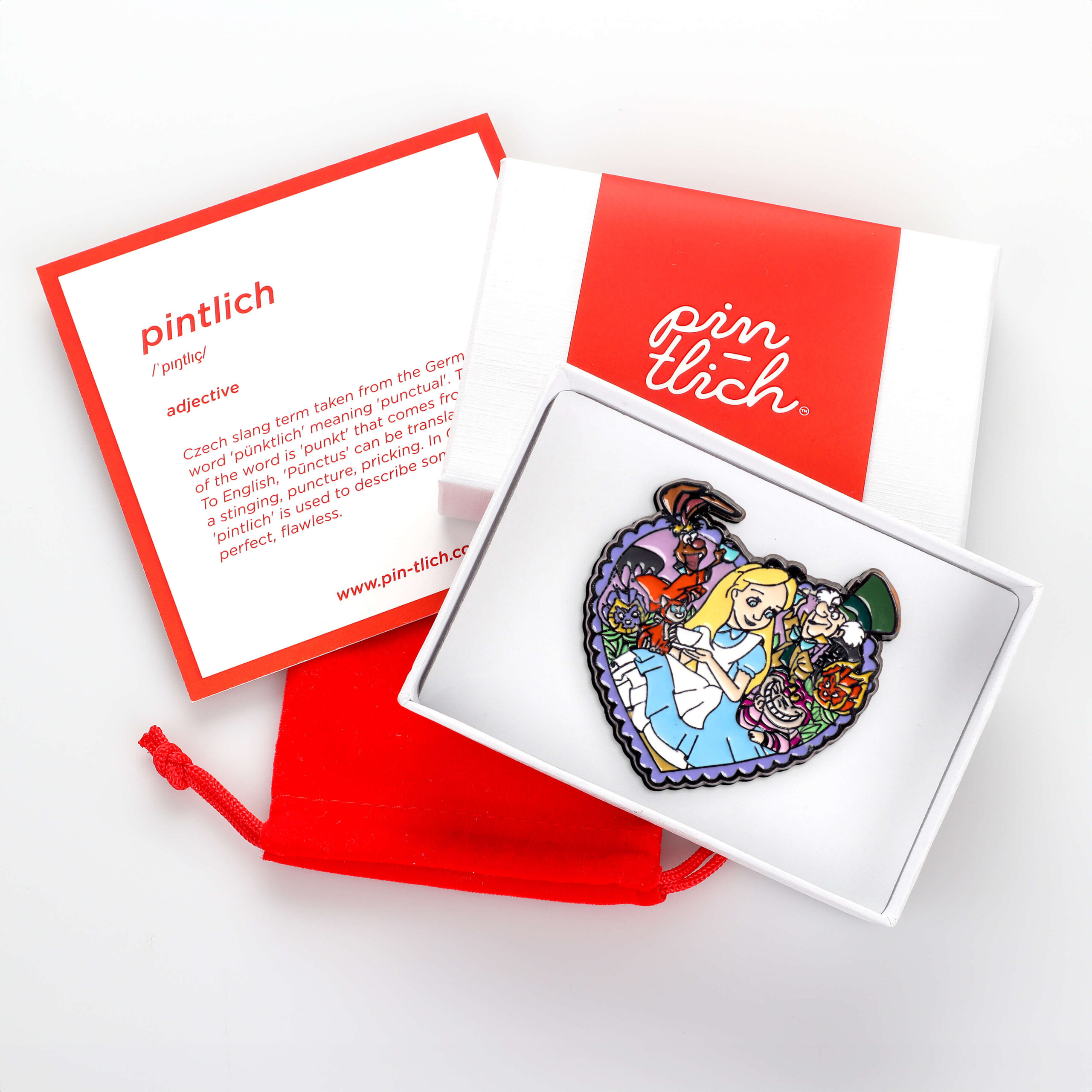 Alice Tea Party Heart – Smaltovaný odznak (#871) - Obrázek 6