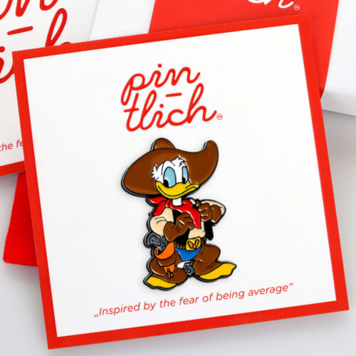 Donald Duck Cowboy – Smaltovaný odznak (#904)