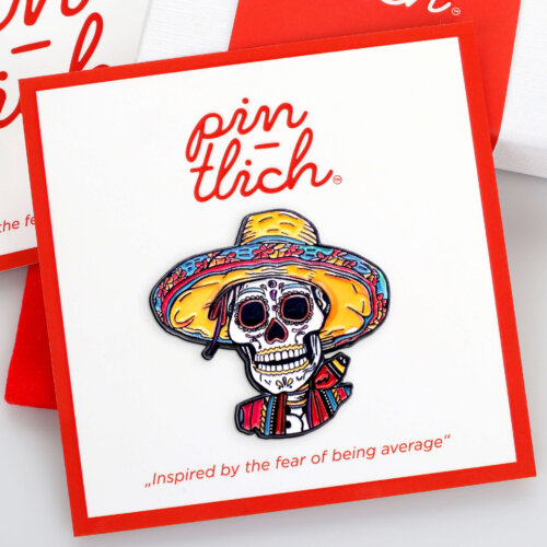 Mexican Sugar Skull – Smaltovaný odznak (#915)