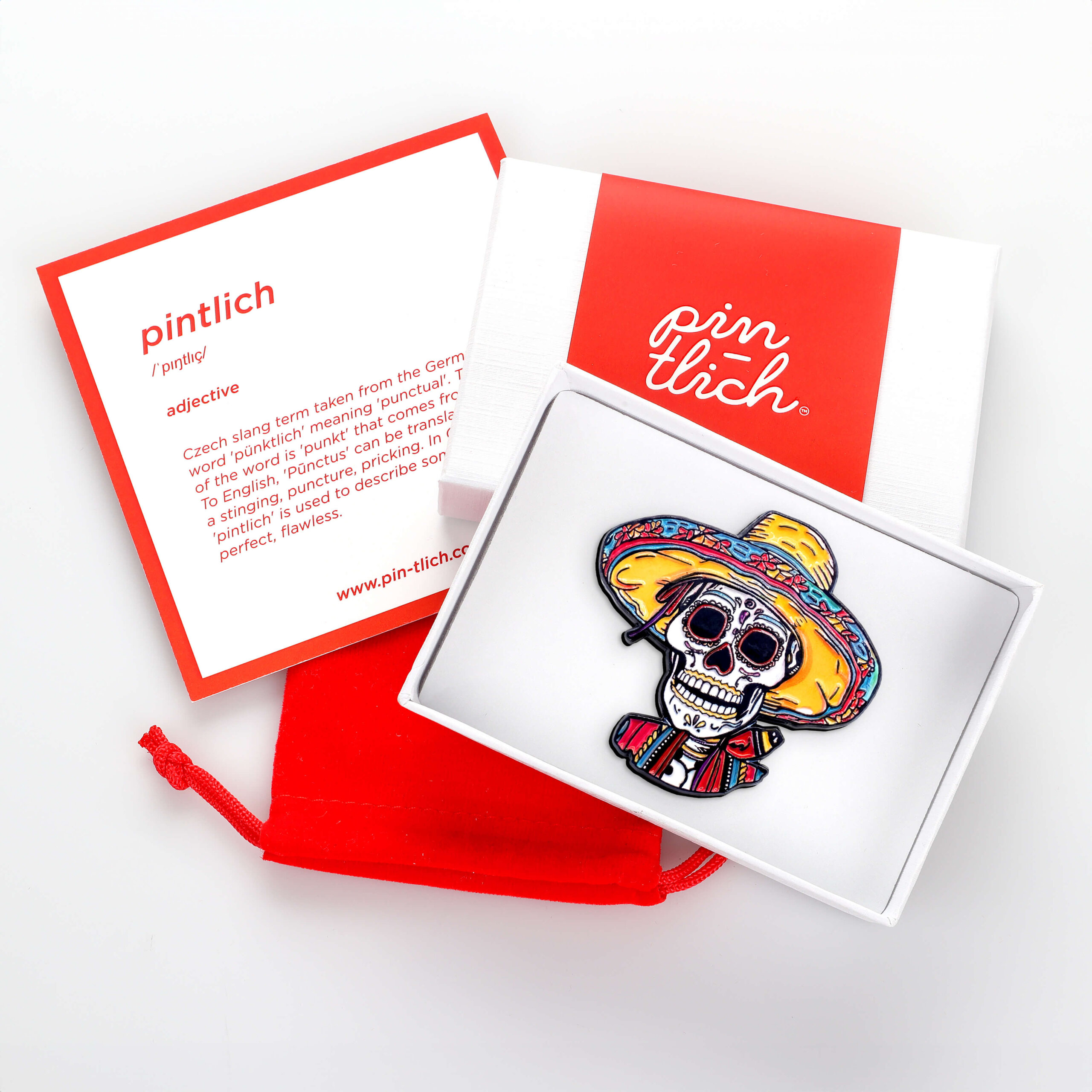 Mexican Sugar Skull – Smaltovaný odznak (#915) - Obrázek 6