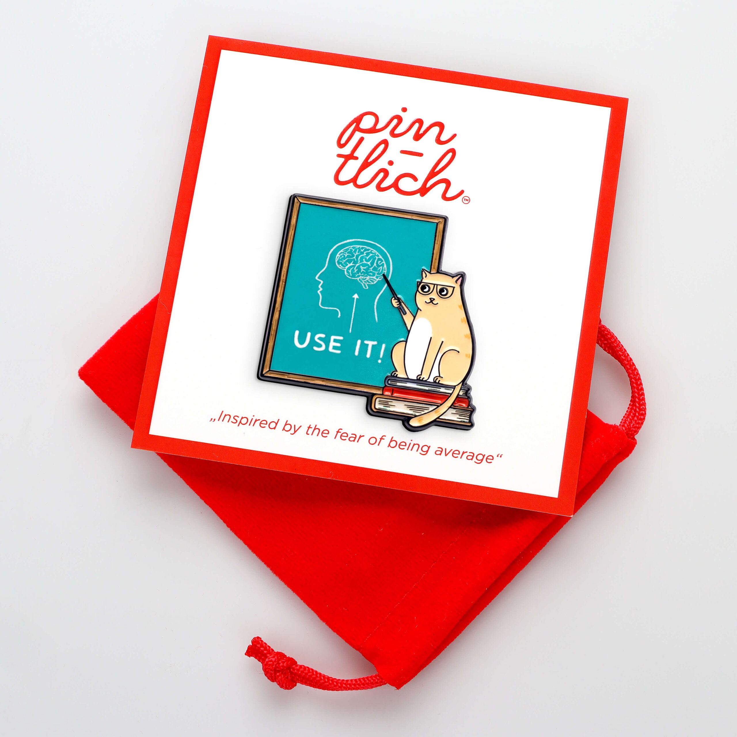 Use Your Brain Professor Cat – Smaltovaný odznak (#919) - Obrázek 4